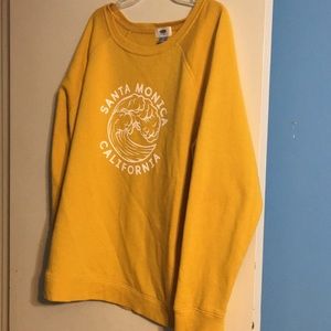 Old Navy Yellow Crewneck Santa Monica Sweatsht